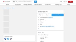 
                            7. SPEEDSTER VPN, Electronics, Others on Carousell