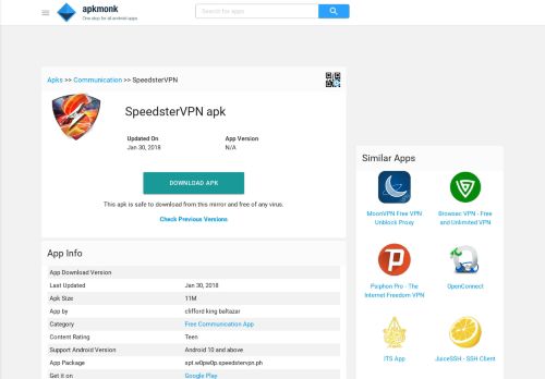 
                            5. SpeedsterVPN Apk Download latest version - spt.w0pw0p ... - APKMonk