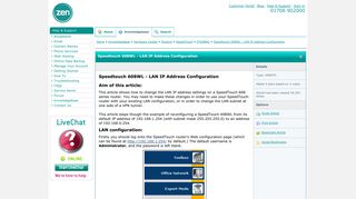 
                            7. Speedtouch 608WL - LAN IP Address Configuration (608WL, adsl ...