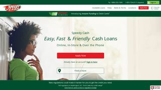 
                            3. Speedy Cash Loans from $50 - $26,000