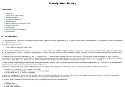 
                            9. Speedy Web Service