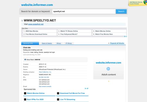 
                            10. speeltyd.net at WI. Dating Site Login Page - Website Informer