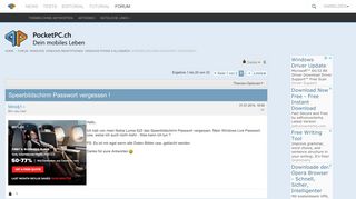 
                            7. Speerbildschirm Passwort vergessen ! - PocketPC.ch