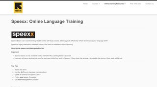
                            5. Speexx: Online Language Training - the IRC Learning Portal!