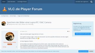 
                            4. Speichern der Bilder einer supra IPC-10AC Camera - Fragen zum VLC ...