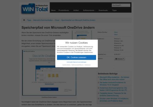 
                            13. Speicherpfad von Microsoft OneDrive ändern - Tipps & Tricks - WinTotal