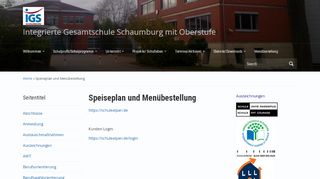 
                            7. Speiseplan und Menübestellung - IGS Schaumburg