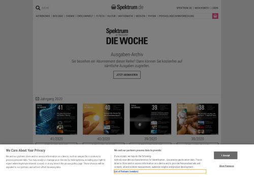 
                            7. Spektrum.de Ausgaben-Archiv - Spektrum der Wissenschaft