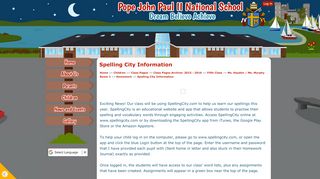 
                            5. Spelling City Information | Pope John Paul II National School