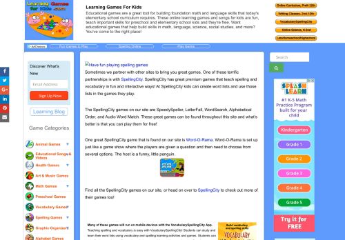 
                            8. Spelling With SpellingCity | Learning Games For Kids