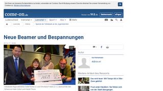 
                            13. Spende der Volksbank an die Jugendzentren | Altena - Come On