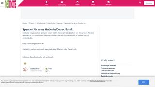 
                            13. Spenden für arme Kinder in Deutschland... | NetMoms.de