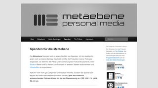 
                            13. Spenden für die Metaebene | Metaebene Personal Media