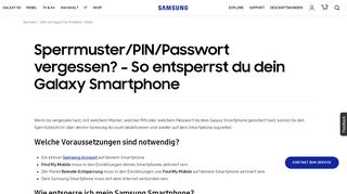 
                            2. Sperrmuster/PIN/Passwort vergessen? – So entsperren ... - Samsung