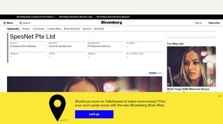 
                            9. SpesNet Pte. Ltd.: Private Company Information - Bloomberg