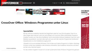 
                            10. Spezialfälle - CrossOver Office: Windows-Programme unter Linux ...