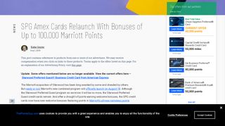 
                            7. SPG Amex Cards Relaunch With Up to 100,000 Marriott Bonus Points