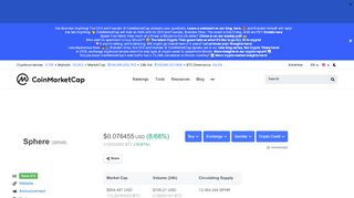 
                            11. Sphere (SPHR) price, charts, market cap, and other metrics ...