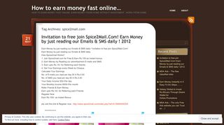 
                            6. spice2mail.com | How to earn money fast online...