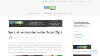 
                            12. SpiceJet conducts India's first biojet flight | Bioenergy ...