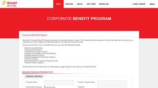 
                            2. SpiceJet Corporate Benefit Program