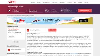 
                            7. Spicejet Flight Status, Spicejet Flight PNR Status - Yatra.com