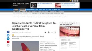 
                            11. SpiceJet inducts its first freighter, to start air cargo vertical from ...