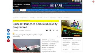 
                            12. SpiceJet launches SpiceClub loyalty programme - Times of India