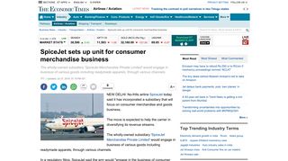 
                            12. SpiceJet sets up unit for consumer merchandise business - The ...
