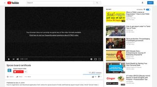 
                            8. Spices board certificate - YouTube