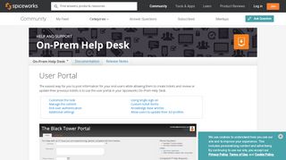 
                            2. Spiceworks Help Desk: User Portal Documentation - Spiceworks