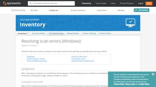 
                            4. Spiceworks Inventory: Resolving scan errors (Windows) - Spiceworks