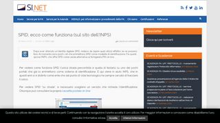 
                            10. SPID, ecco come funziona (sul sito dell'INPS) - SI.net Servizi Informatici