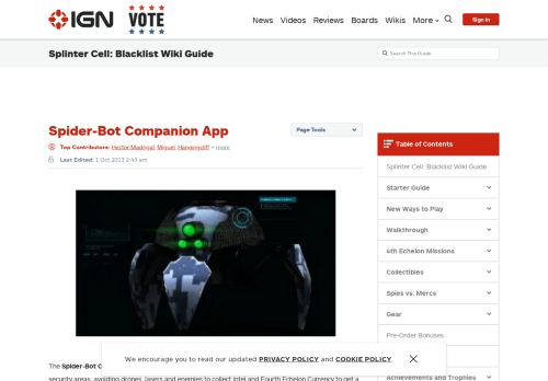 
                            7. Spider-Bot Companion App - Splinter Cell: Blacklist Wiki Guide - IGN