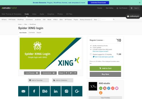 
                            11. Spider XING login by AN2-studio | CodeCanyon