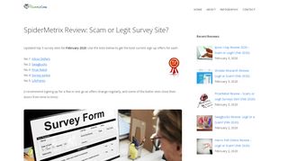 
                            6. SpiderMetrix Review: Scam or Legit Survey Site? - Paid Survey