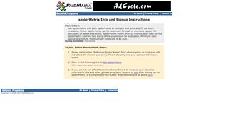 
                            3. spiderMetrix Signup Instructions - PaidMania