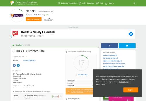 
                            6. SPiDiGO Customer Care, Complaints and Reviews