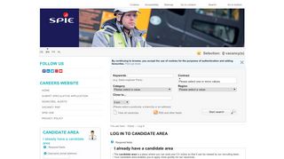 
                            5. SPIE - My candidate area (Log in/Create)