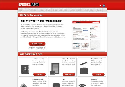 
                            4. SPIEGEL-Shop Ausland | Abo verwalten - DER SPIEGEL im Abo