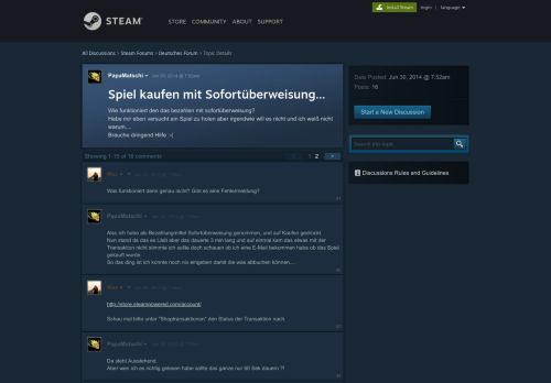 
                            2. Spiel kaufen mit Sofortüberweisung... :: Deutsches Forum - Steam ...