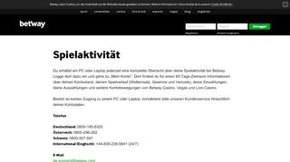 
                            9. Spielaktivität - Betway