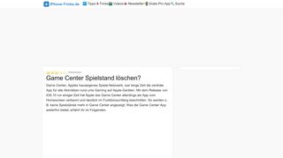 
                            2. Spiele aus Game Center entfernen - So geht's! - iPhone-Tricks.de