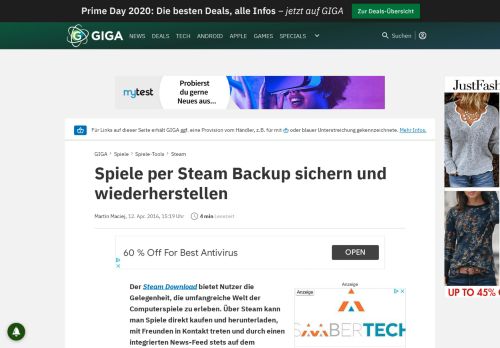 
                            8. Spiele per Steam Backup sichern und wiederherstellen – GIGA