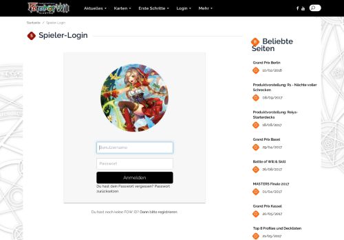 
                            1. Spieler-Login - https://www.fowsystem.com/de