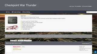 
                            1. Spielt das Spiel keiner mehr? | Checkpoint War Thunder