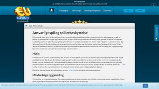 
                            3. Spil Ansvarligt - EUcasino.dk