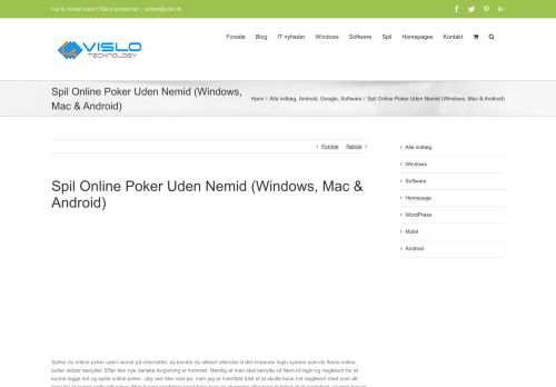 
                            11. Spil Online Poker Uden Nemid (Windows, Mac & Android) - Vislo.dk