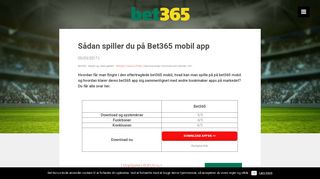 
                            4. Spil på Bet365 mobil app: denne komplette guide - Bet365 Bonuskode