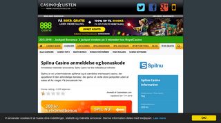 
                            11. Spilnu Casino anmeldelse: Få 200 kr. i bonus + free spins bonuskode ...